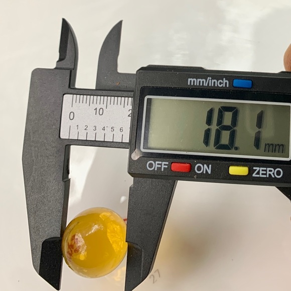 Vintage Clear Light Amber Blown Glass Antique Marble - Picture 2 of 10